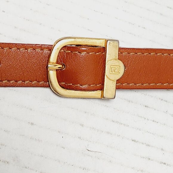 Vintage Fendi Penguin Striped Leather Shoulder Bag Multicolor Zip VTG Designer - Picture 4 of 16